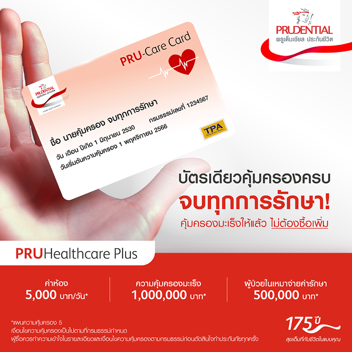 ประกันสุขภาพเหมาจ่าย PRUHealthcare Plus | Prudential